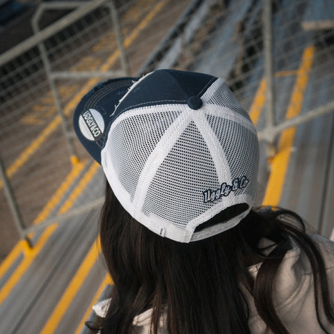 Night Blue & Gold Diamond Trucker Hat