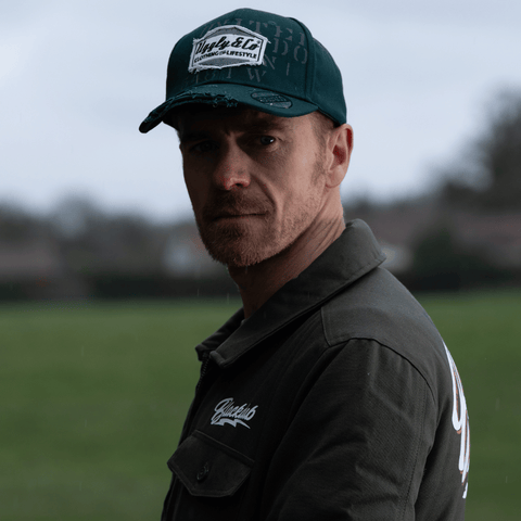 Green 'Aviation' Diamond Trucker Hat
