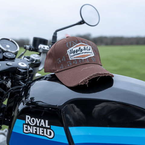 Brown 'Aviation' Diamond Trucker Hat