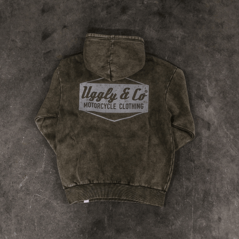 Green Diamond Acid Wash Hoodie