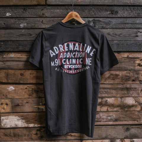 GREY ADRENALINE ADDICTION TEE