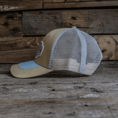 Biege & Sky Blue Garage Cap