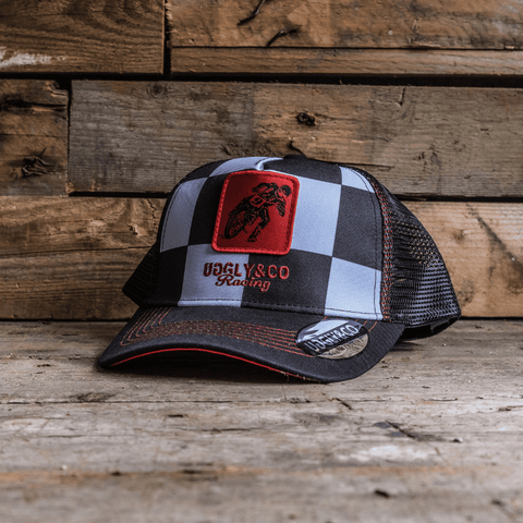 Chequered Flattrack Cap
