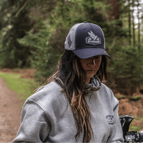 Mile 9 Spark Plug Wings Trucker Hat