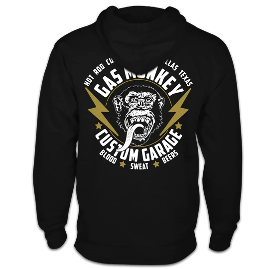 Gas monkey zip up top hoodie