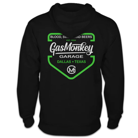 Gas Monkey Shield Zip Hoodie - Black Hoodie